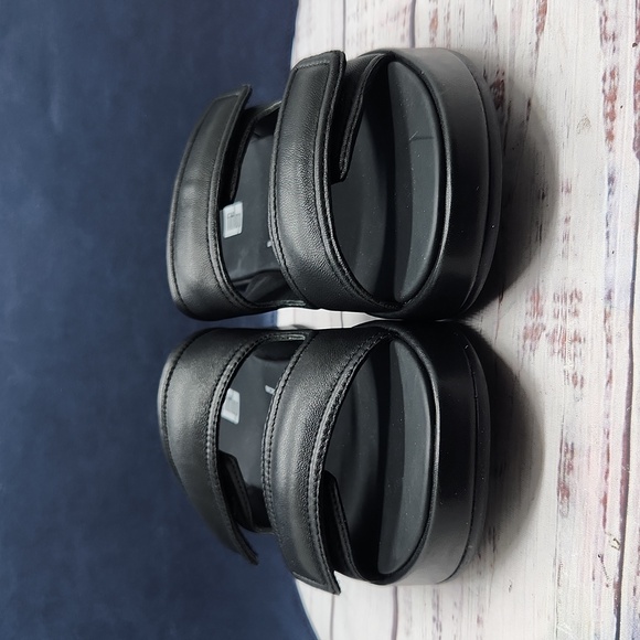 NEW Fitflop | F-Mode Padded Leather Flatform Two-Bar Slides Women's 8 - Picture 4 of 11